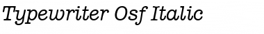 Typewriter-Osf Font