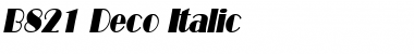 B821-Deco Italic Font