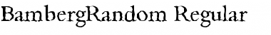BambergRandom Regular Font