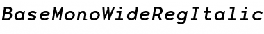 BaseMonoWideRegItalic Italic Font