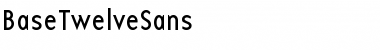 BaseTwelveSans Regular Font