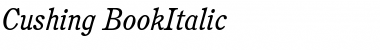 Cushing BookItalic Font