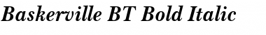 Baskerville BT Bold Italic Font