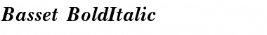 Basset BoldItalic Font
