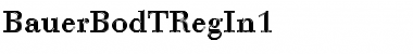 BauerBodTRegIn1 Regular Font