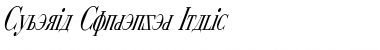 Cyberia Condensed Italic Condensed Italic Font