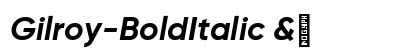 Gilroy-BoldItalic &amp; font free download
