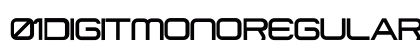 01 DigitMono Regular font free download