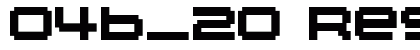 04b_20 Regular font free download