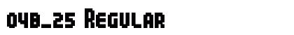 04b_25 Regular font free download