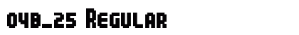 04b_25 Regular font free download