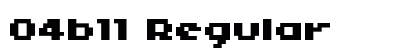 04b11 Regular font free download