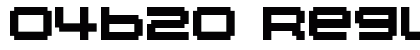 04b20 Regular Font Preview