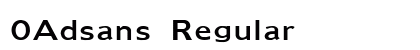0Adsans Regular font free download