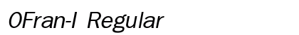 0Fran-I Regular font free download