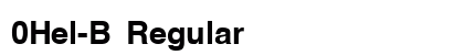 0Hel-B Regular font free download