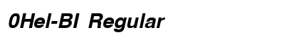 0Hel-BI Regular font free download