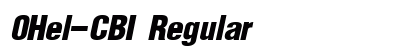 0Hel-CBI Regular font free download