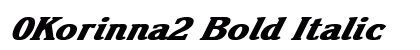 0Korinna2 Bold Italic font free download