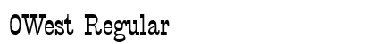 0West Regular Font Preview