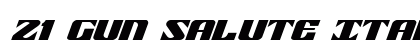 21 Gun Salute Italic Italic font free download