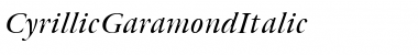 CyrillicGaramond Italic Font