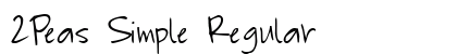 2Peas Simple Regular Font Preview