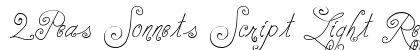 2Peas Sonnets Script Light Regular font free download