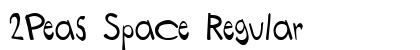 2Peas Space Regular font free download