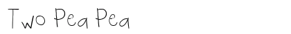 Two Pea Pea font free download