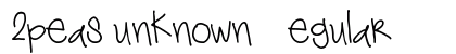 2peas unknown Regular font free download