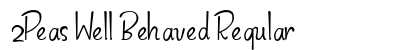 2Peas Well Behaved Regular font free download