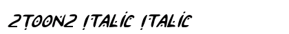 2Toon2 Italic Italic font free download