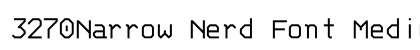 3270Narrow Nerd Font Medium font free download