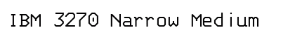 IBM 3270 Narrow Medium font free download