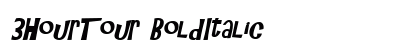 3HourTour BoldItalic font free download