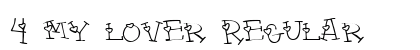 4 my lover Regular font free download