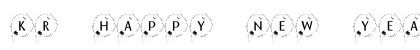 KR Happy New Year 2002 Regular Font Preview
