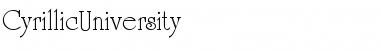 CyrillicUniversity Font