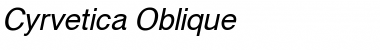 Cyrvetica Oblique Font