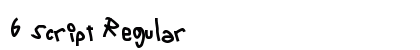6 Script Regular font free download