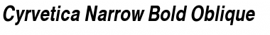 Cyrvetica-Narrow Bold Oblique Font