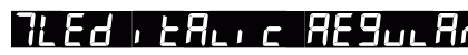 7LED italic Regular font free download