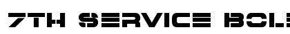 7th Service Bold Bold font free download