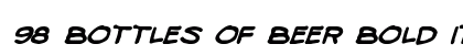 98 Bottles of Beer Bold Italic Bold Italic font free download