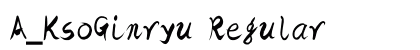 A_KsoGinryu Regular font free download
