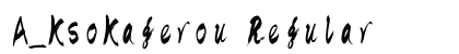 A_KsoKagerou Regular font free download