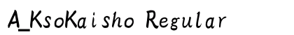 A_KsoKaisho Regular font free download