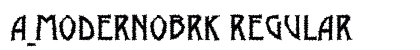 a_ModernoBrk Regular font free download