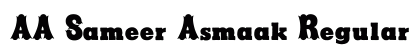 AA Sameer Asmaak Regular font free download